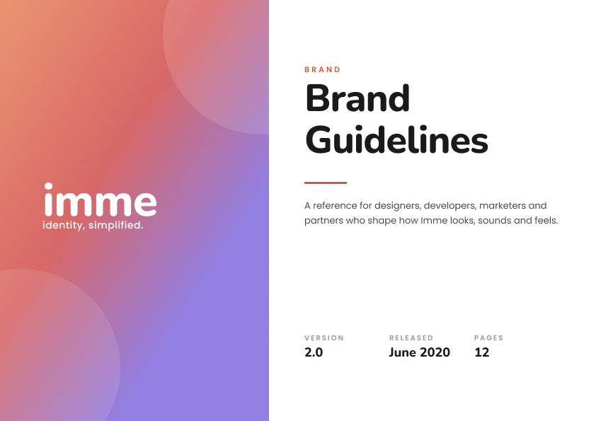 Imme brand guidelines cover